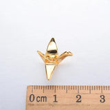 6pcs HighGold Origami Crane Charms DIY Eariings Jewelry Part