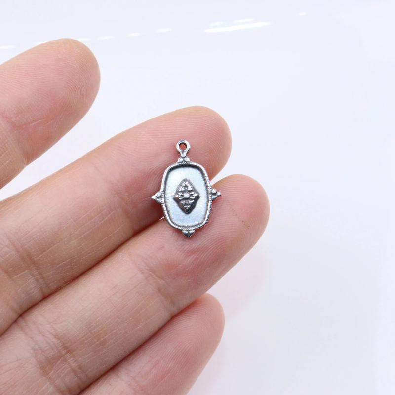 5pcs Oval Star Coin Charms Pendant DIY Necklace Earrings Bracelets
