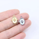 5pcs Oval Star Coin Charms Pendant DIY Necklace Earrings Bracelets