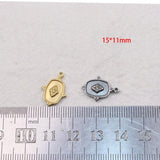 5pcs Oval Star Coin Charms Pendant DIY Necklace Earrings Bracelets