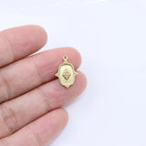 5pcs Oval Star Coin Charms Pendant DIY Necklace Earrings Bracelets
