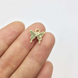20pcs 12mm Butterfly Gold/Silver Plated Bee Charms Pendant DIY Jewelry