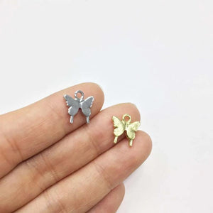 20pcs 12mm Butterfly Gold/Silver Plated Bee Charms Pendant DIY Jewelry