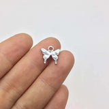 20pcs 12mm Butterfly Gold/Silver Plated Bee Charms Pendant DIY Jewelry