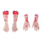 10Pcs Blood Feet & Hands Horror Halloween Charms for DIY Jewelry Making