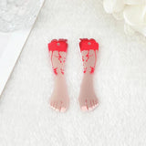 10Pcs Blood Feet & Hands Horror Halloween Charms for DIY Jewelry Making