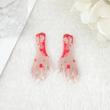 10Pcs Blood Feet & Hands Horror Halloween Charms for DIY Jewelry Making