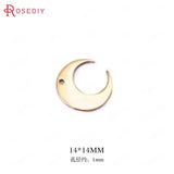 10PCS Brass Moon Charms Pendants Jewelry Making Supplies Diy Necklaces