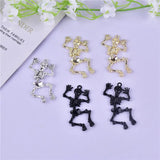 10pcs Halloween Metal Skull Charms for DIY Jewelry Making