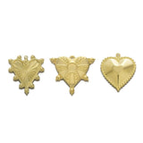 10Pcs Raw Brass Sacred Heart Charms for Jewelry Making