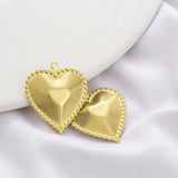 10Pcs Raw Brass Sacred Heart Charms for Jewelry Making