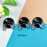 10pcs Ghost Hand Play Dish Acrylic Charms Earring Accessory DIY Halloween