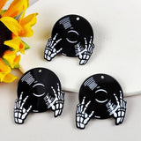 10pcs Ghost Hand Play Dish Acrylic Charms Earring Accessory DIY Halloween