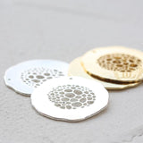 Solid Brass Charm Round 25x24mm