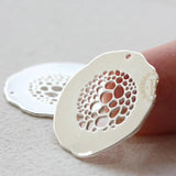 Solid Brass Charm Round 25x24mm