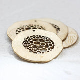 Solid Brass Charm Round 25x24mm