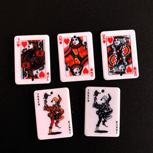 10pcs Acrylic Playing Card Earring Charms Keychain DIY Jewelry Making