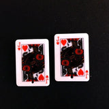 10pcs Acrylic Playing Card Earring Charms Keychain DIY Jewelry Making