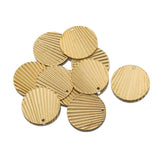 10Pcs Raw Brass Pleated Disc Charms Round Pendants For Diy Jewelry Making