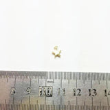 30pcs 6mm Mini Star Zinc Alloy Jewelry DIY 2 Colors Rhodium Silver
