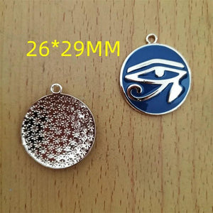 10Pcs Eye of Horus Charm Pendant for Jewelry Making