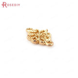 20PCS 11*8MM High Champagne Plated Brass Flower Connect Charms