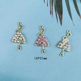 10pcs Ballerina Charms Earrings Rhinestone Ballet Dancer Pendant