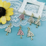 10pcs Ballerina Charms Earrings Rhinestone Ballet Dancer Pendant