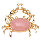 20Pcs Enamel Crab Pendant Jewelry Making Necklace Bracelet DIY