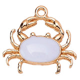 20Pcs Enamel Crab Pendant Jewelry Making Necklace Bracelet DIY
