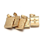 5pcs Stainless Steel Jesus Christ Pendant Charms for DIY Jewelry Making