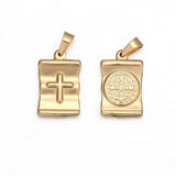5pcs Stainless Steel Jesus Christ Pendant Charms for DIY Jewelry Making