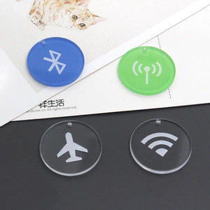 10pcs 30mm Acrylic WIFI Bluetooth Aircraft Charms for DIY Jewelry Making
