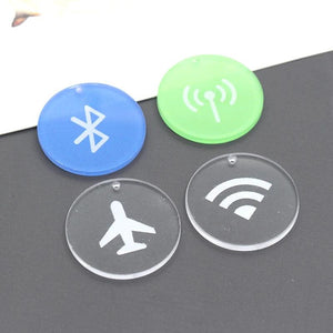 10pcs 30mm Acrylic WIFI Bluetooth Aircraft Charms for DIY Jewelry Making