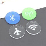 10pcs 30mm Acrylic WIFI Bluetooth Aircraft Charms for DIY Jewelry Making