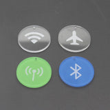 10pcs 30mm Acrylic WIFI Bluetooth Aircraft Charms for DIY Jewelry Making
