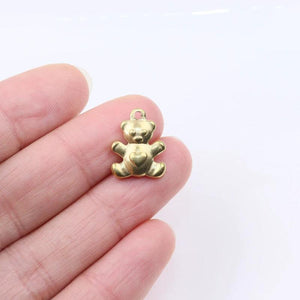 5pcs Stainless Steel High Bear Charms Pendant DIY Jewelry 15*12mm