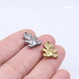 5pcs Stainless Steel High Bear Charms Pendant DIY Jewelry 15*12mm