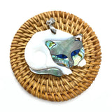 Mother of Pearl Shell Animal Pendant Lucky Elephant Turtle Fish Abalone Tree Cha