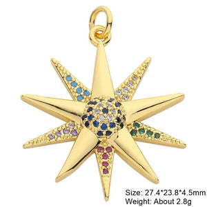 18K Plated Greek Evil Eye Charms Pendant Jewelry Making