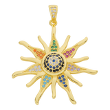 18K Plated Greek Evil Eye Charms Pendant Jewelry Making