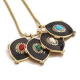 2pcs Bohemian Enamel Earring Charms Natural Stone Pendants