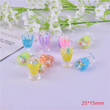 Resin Ice Cream Cup Charms for Earring DIY Jewelry Making