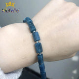 Faceted Apatite Stone Beads for DIY Jewelry Making, 7.5in
