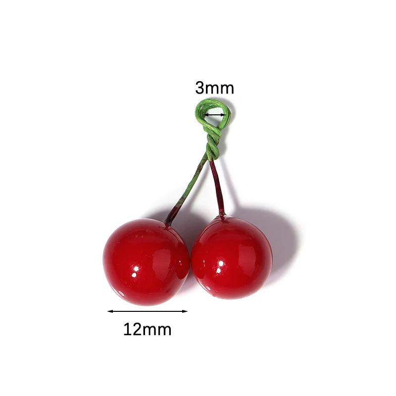 Cherry Acrylic Pendant DIY Earring Necklace Charm Jewelry