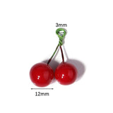 Cherry Acrylic Pendant DIY Earring Necklace Charm Jewelry