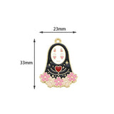 10pcs Enamel Cartoon Anime Charm Jewelry Making Earring Pendants Necklaces Brace