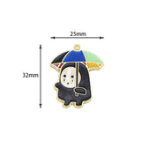 10pcs Enamel Cartoon Anime Charm Jewelry Making Earring Pendants Necklaces Brace
