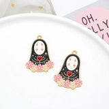 10pcs Enamel Cartoon Anime Charm Jewelry Making Earring Pendants Necklaces Brace