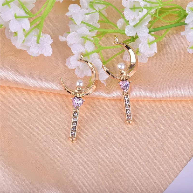 10pcs Moon & Heart Metal Charms for DIY Jewelry Making